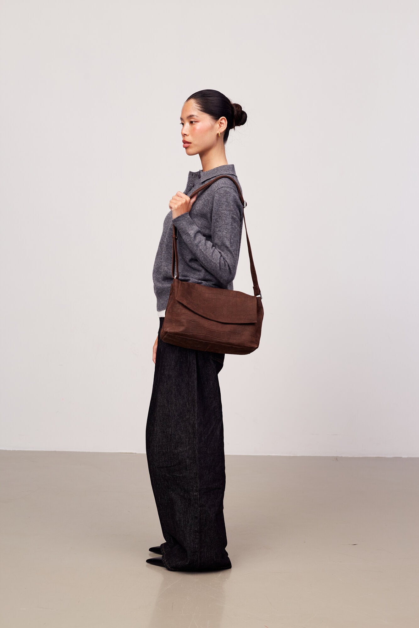 Capri Kelly skuldertaske - Chocolate